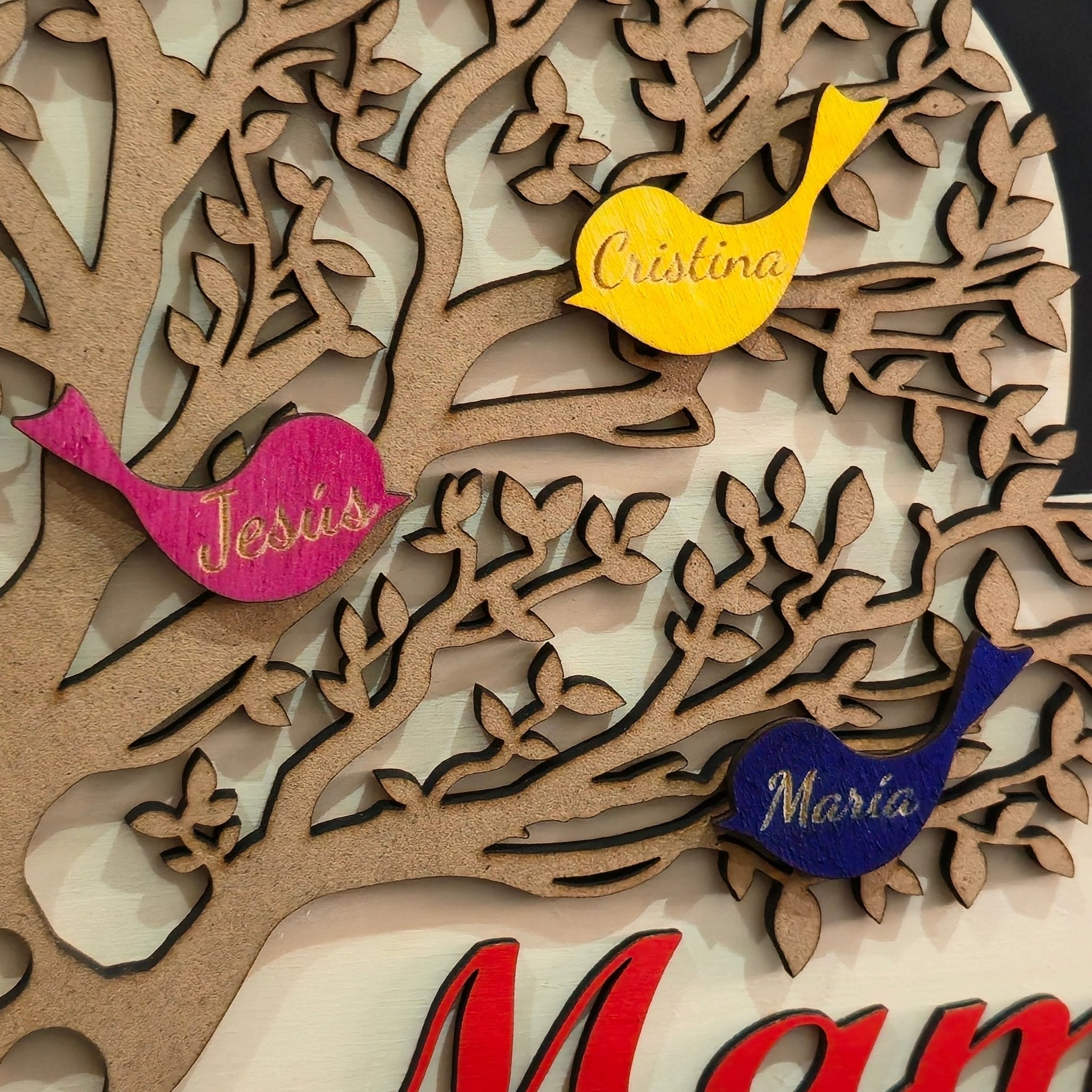 Árbol de los Pajaritos personalizado de decoraconlaser