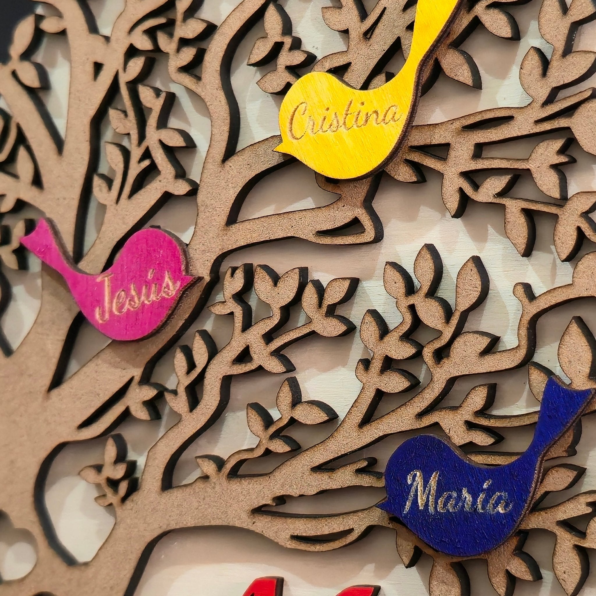 Árbol de los Pajaritos personalizado de decoraconlaser