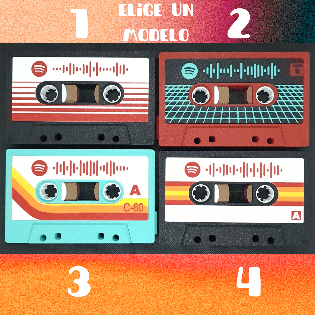 Casete Retro Spotify Personalizado – Impresión 3D personalizado de decoraconlaser