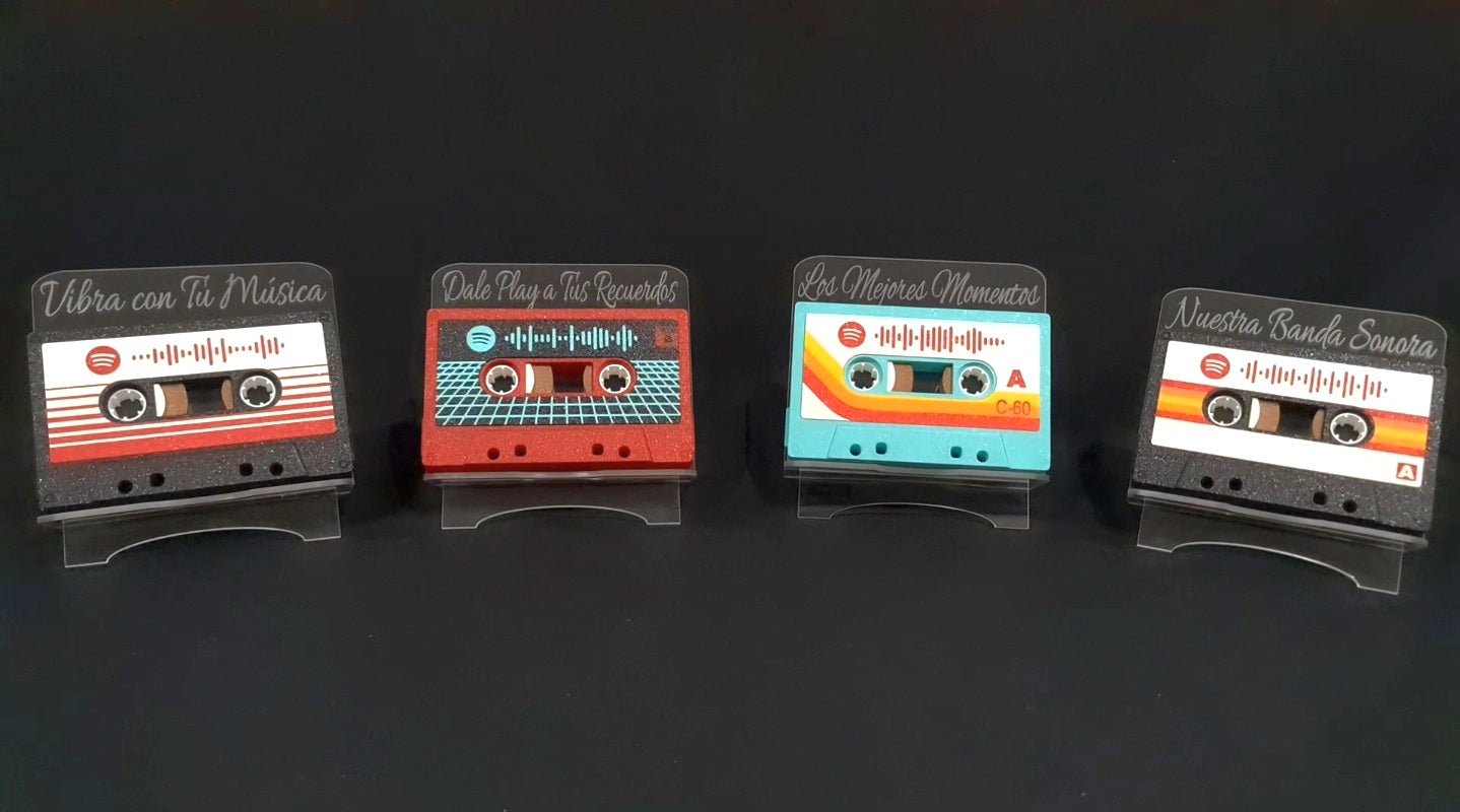 Casete Retro Spotify Personalizado – Impresión 3D personalizado de decoraconlaser