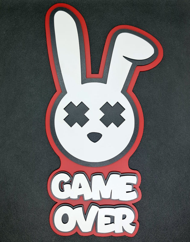 Game Over Bunny personalizado de decoraconlaser