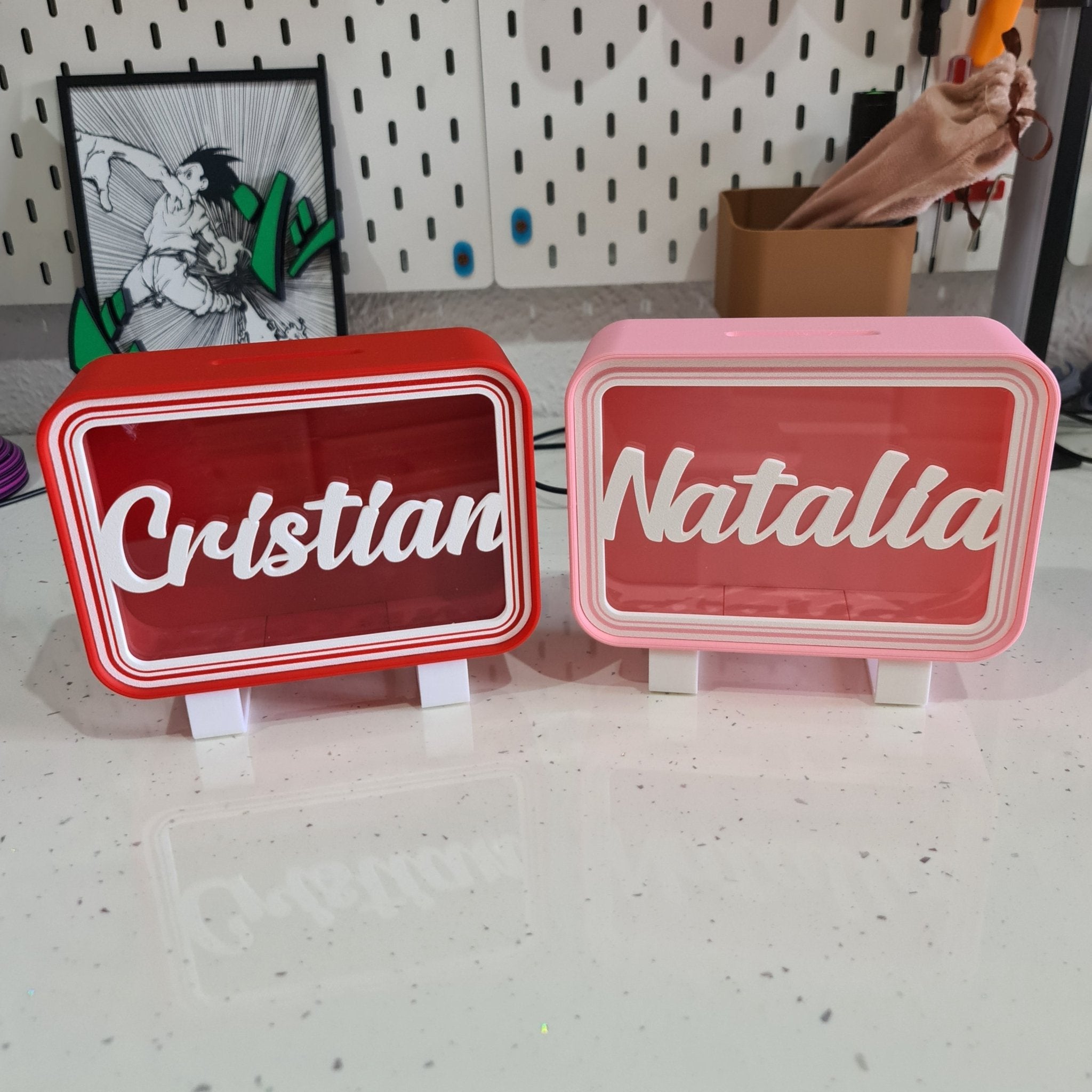 Hucha Personalizada con Nombre en 3D personalizado de decoraconlaser