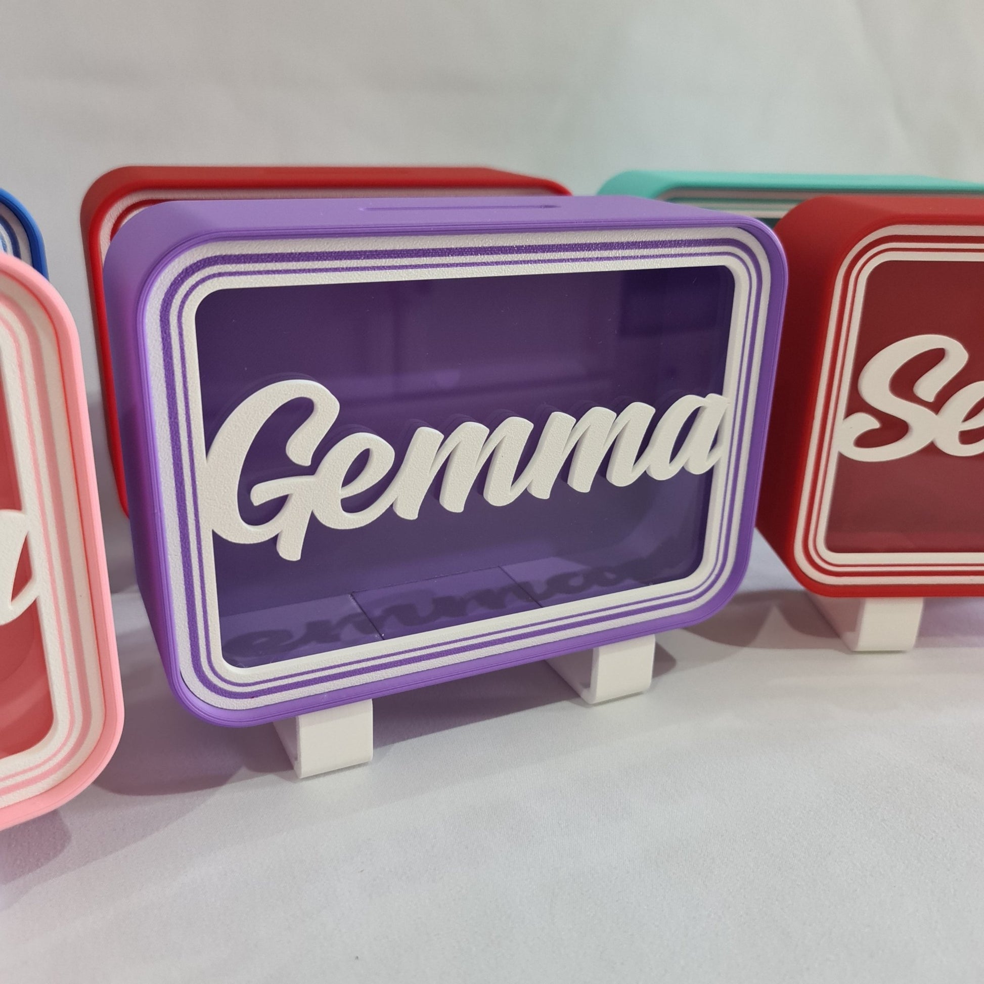 Hucha Personalizada con Nombre en 3D personalizado de decoraconlaser