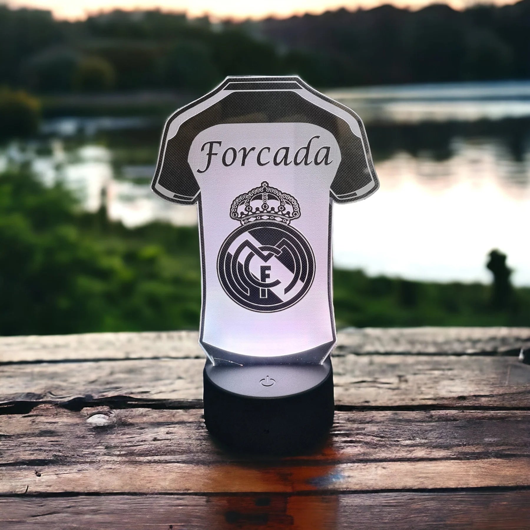 Lámpara Acrílica de Fútbol personalizado de decoraconlaser