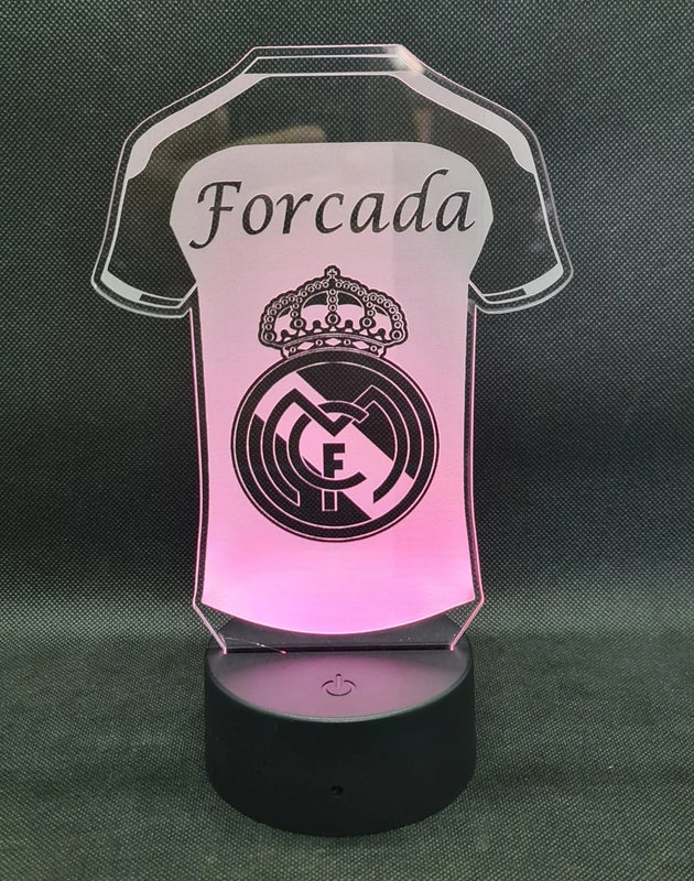 Lámpara Acrílica de Fútbol personalizado de decoraconlaser