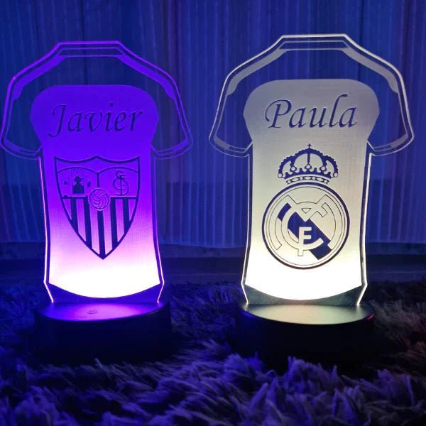 Lámpara Acrílica de Fútbol personalizado de decoraconlaser