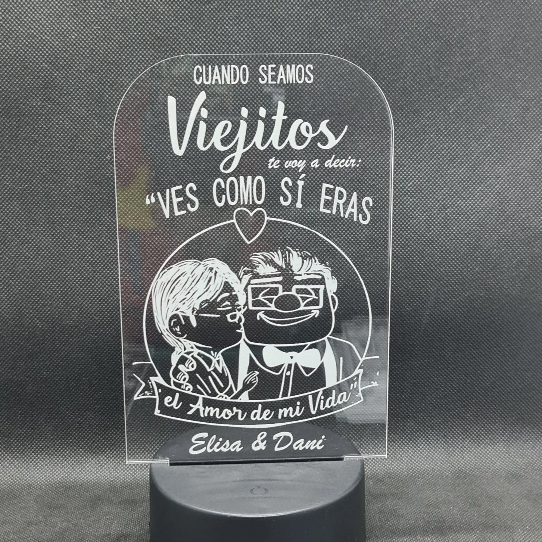 Lámpara amor personalizado de decoraconlaser