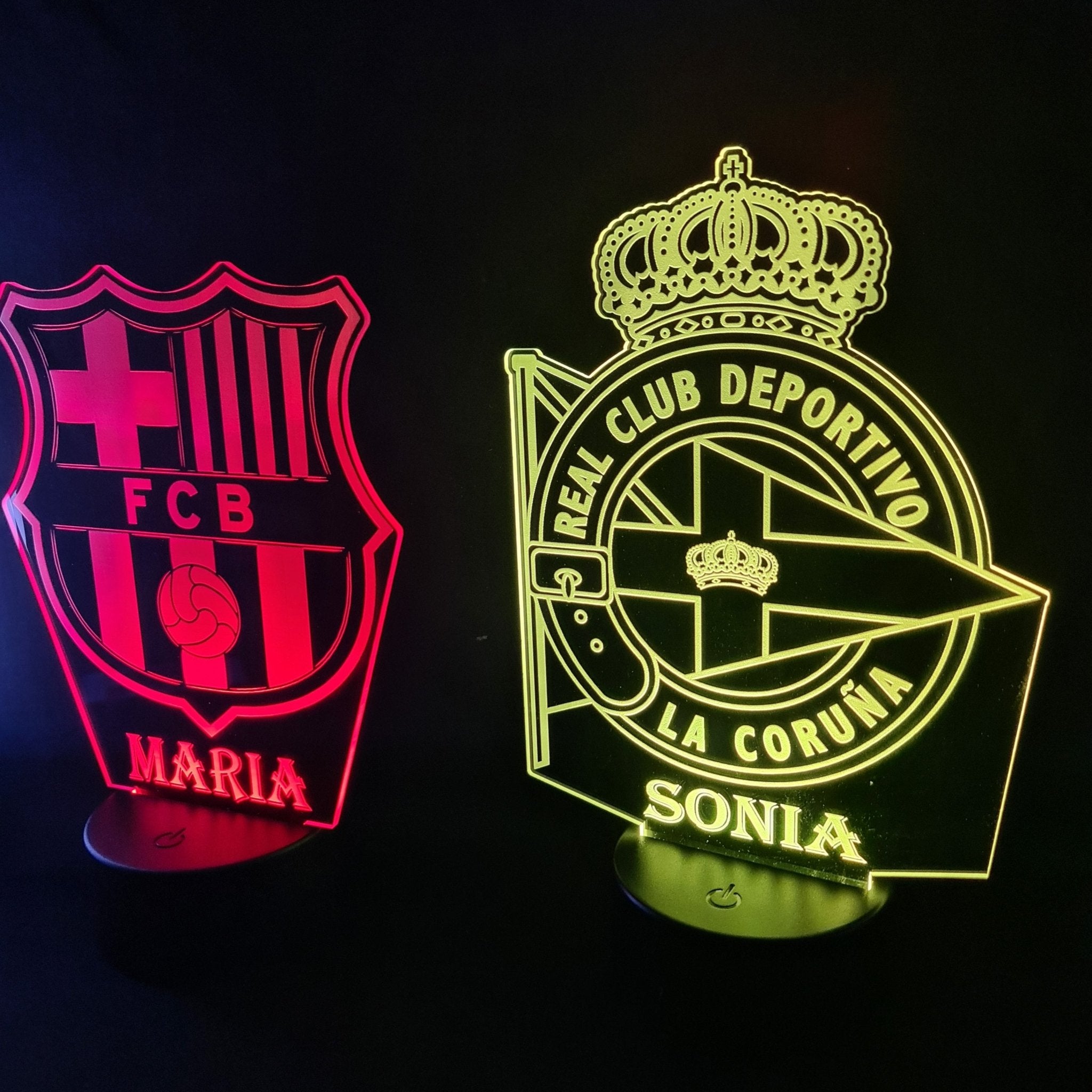 👉 Lámpara de fútbol personalizada con tu nombre y escudo – Envío gratis 24/48h personalizado de decoraconlaser
