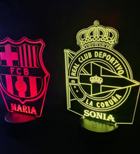 👉 Lámpara de fútbol personalizada con tu nombre y escudo – Envío gratis 24/48h personalizado de decoraconlaser