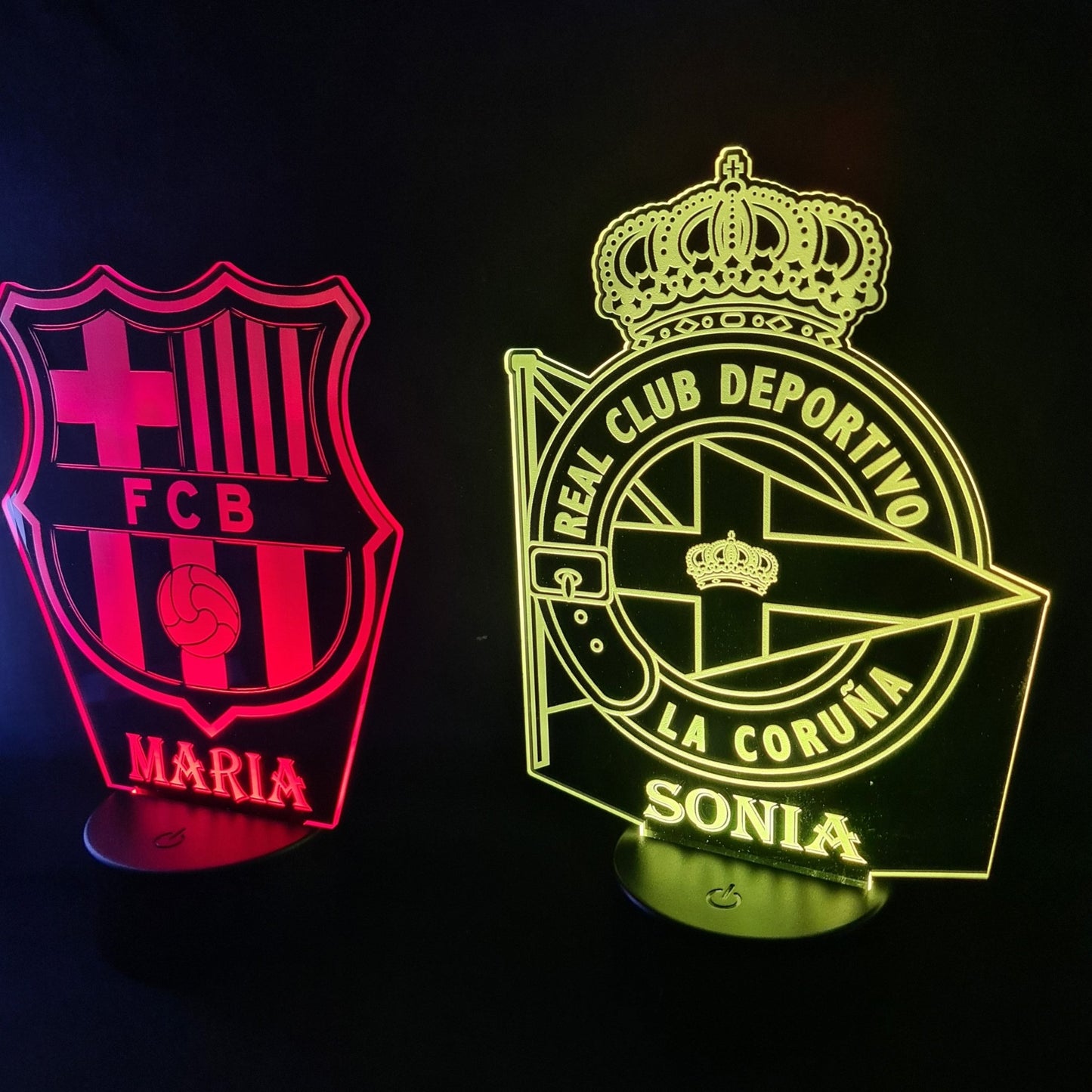 👉 Lámpara de fútbol personalizada con tu nombre y escudo – Envío gratis 24/48h personalizado de decoraconlaser