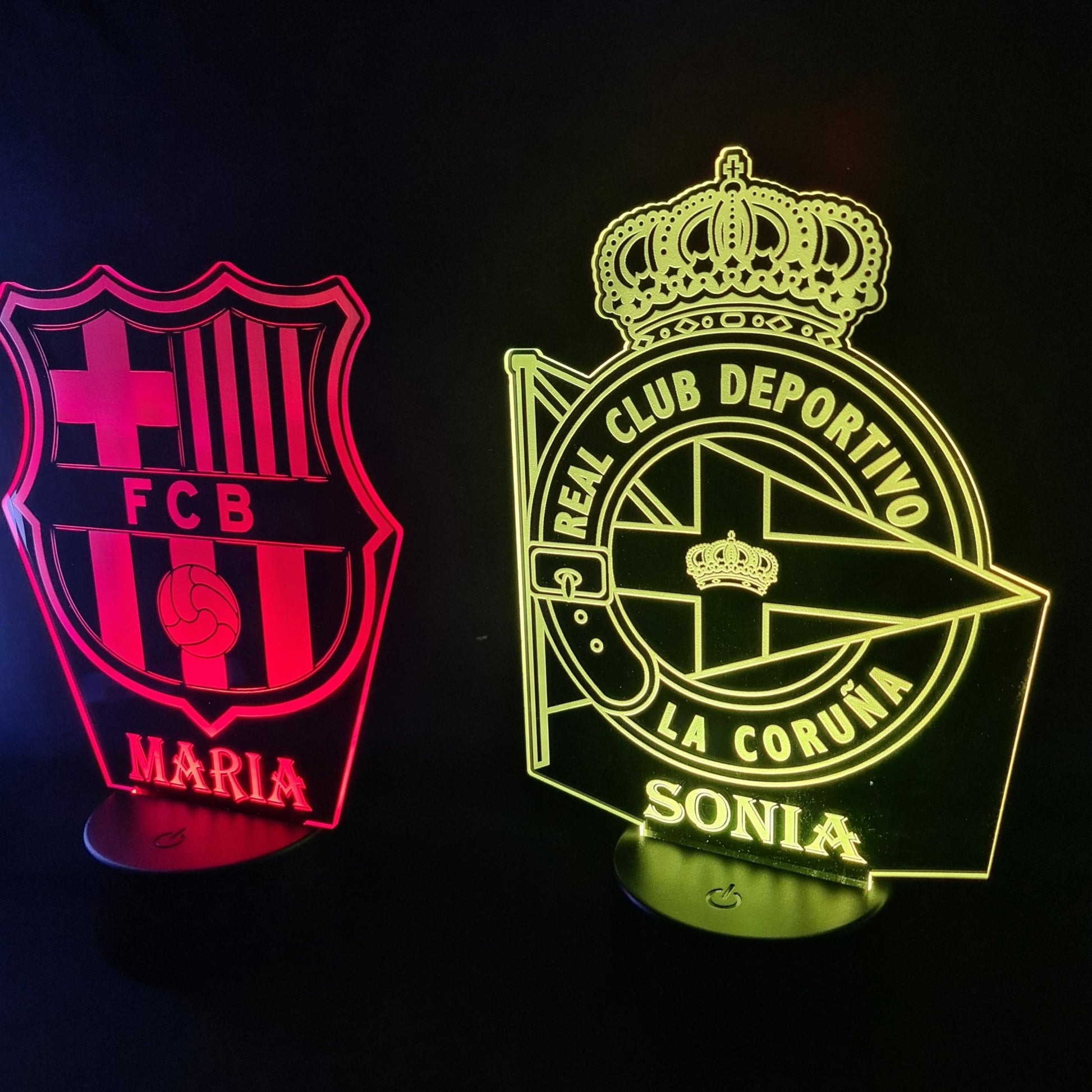 👉 Lámpara de fútbol personalizada con tu nombre y escudo – Envío gratis 24/48h personalizado de decoraconlaser