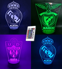 👉 Lámpara de fútbol personalizada con tu nombre y escudo – Envío gratis 24/48h personalizado de decoraconlaser