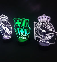 👉 Lámpara de fútbol personalizada con tu nombre y escudo – Envío gratis 24/48h personalizado de decoraconlaser