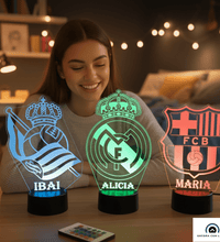 👉 Lámpara de fútbol personalizada con tu nombre y escudo – Envío gratis 24/48h personalizado de decoraconlaser