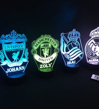 👉 Lámpara de fútbol personalizada con tu nombre y escudo – Envío gratis 24/48h personalizado de decoraconlaser