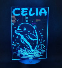 Lámpara Delfín Personalizada – Luz LED Decorativa con Nombre personalizado de decoraconlaser