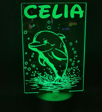 Lámpara Delfín Personalizada – Luz LED Decorativa con Nombre personalizado de decoraconlaser