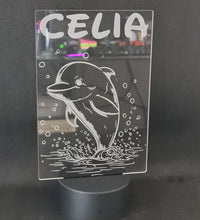 Lámpara Delfín Personalizada – Luz LED Decorativa con Nombre personalizado de decoraconlaser