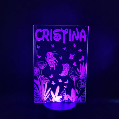 Lámpara Fantasía Personalizada – Luz LED Mágica en Acrílico personalizado de decoraconlaser