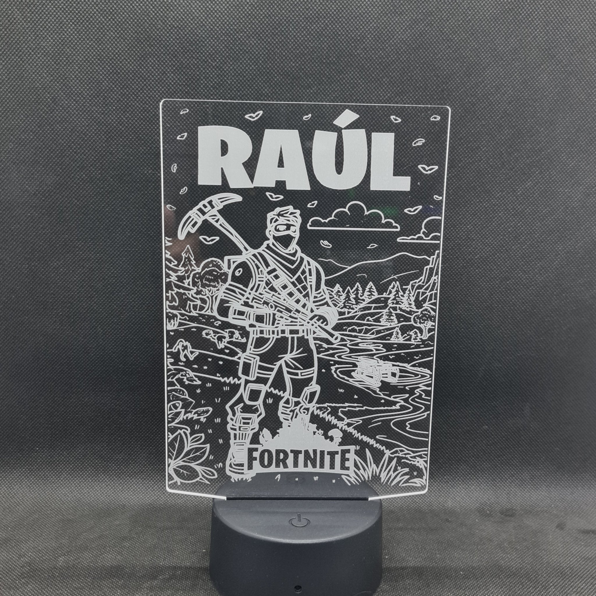 Lámpara Fortnite Personalizada – Luz LED en Acrílico con Mando personalizado de decoraconlaser