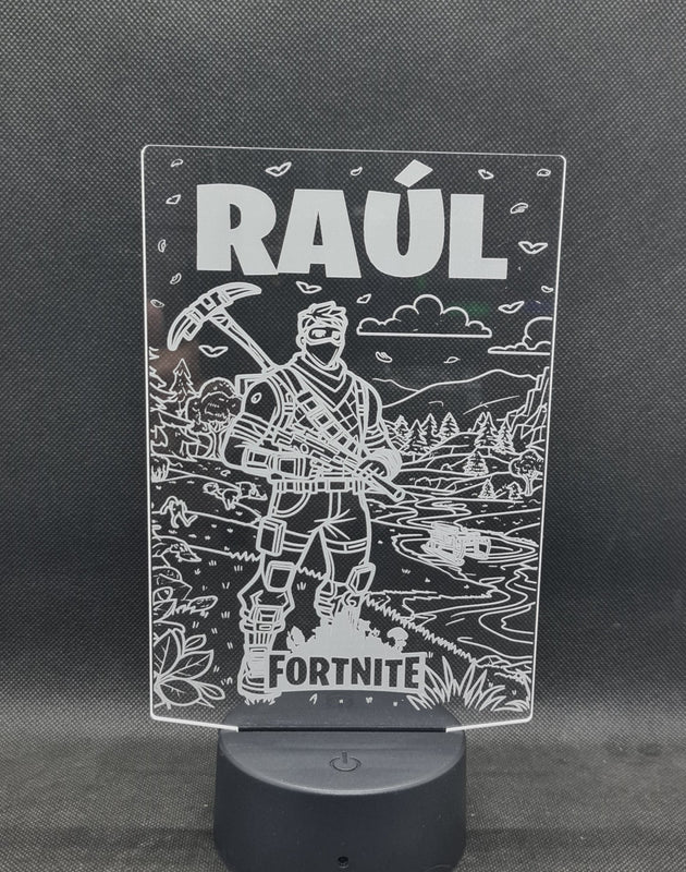 Lámpara Fortnite Personalizada – Luz LED en Acrílico con Mando personalizado de decoraconlaser