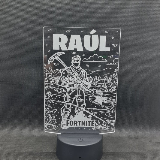 Lámpara Fortnite Personalizada – Luz LED en Acrílico con Mando personalizado de decoraconlaser