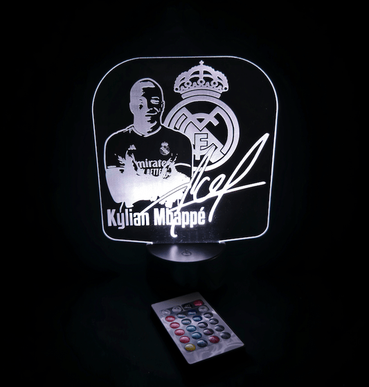 Lámpara Led Mbappé personalizado de decoraconlaser