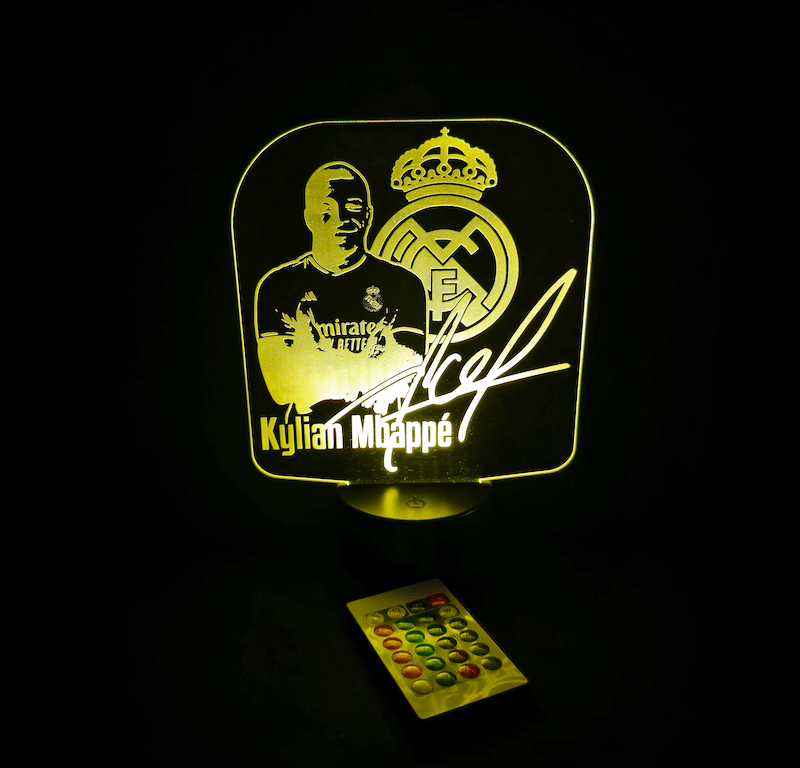 Lámpara Led Mbappé personalizado de decoraconlaser