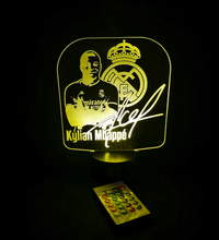 Lámpara Led Mbappé personalizado de decoraconlaser
