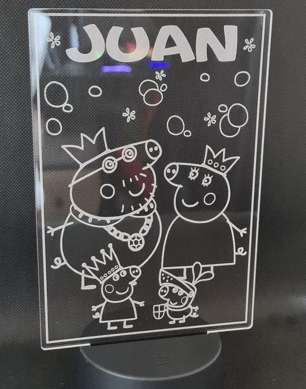 Lámpara Pepa Pig personalizado de decoraconlaser