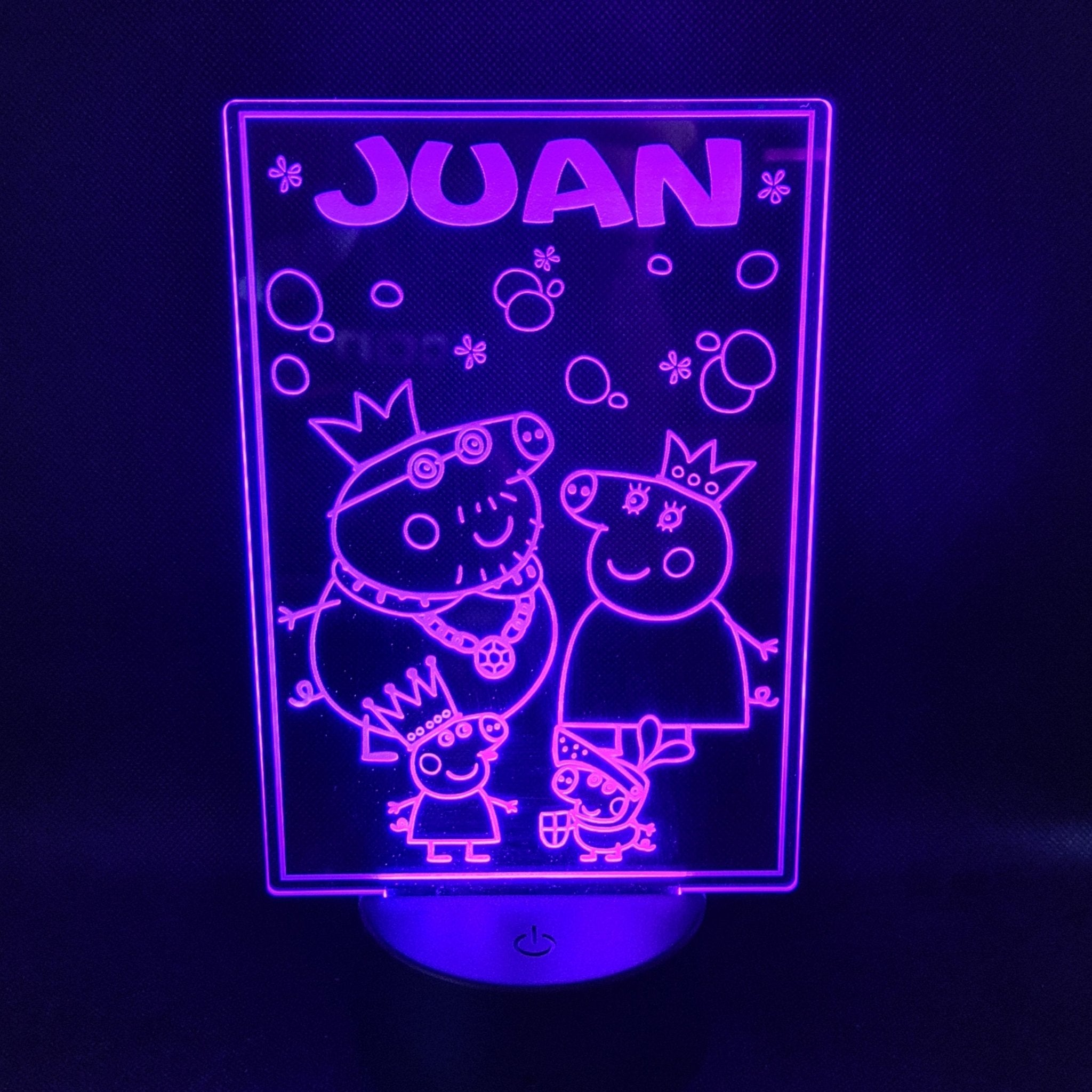 Lámpara Pepa Pig personalizado de decoraconlaser
