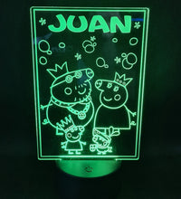 Lámpara Pepa Pig personalizado de decoraconlaser
