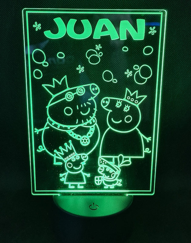 Lámpara Pepa Pig personalizado de decoraconlaser