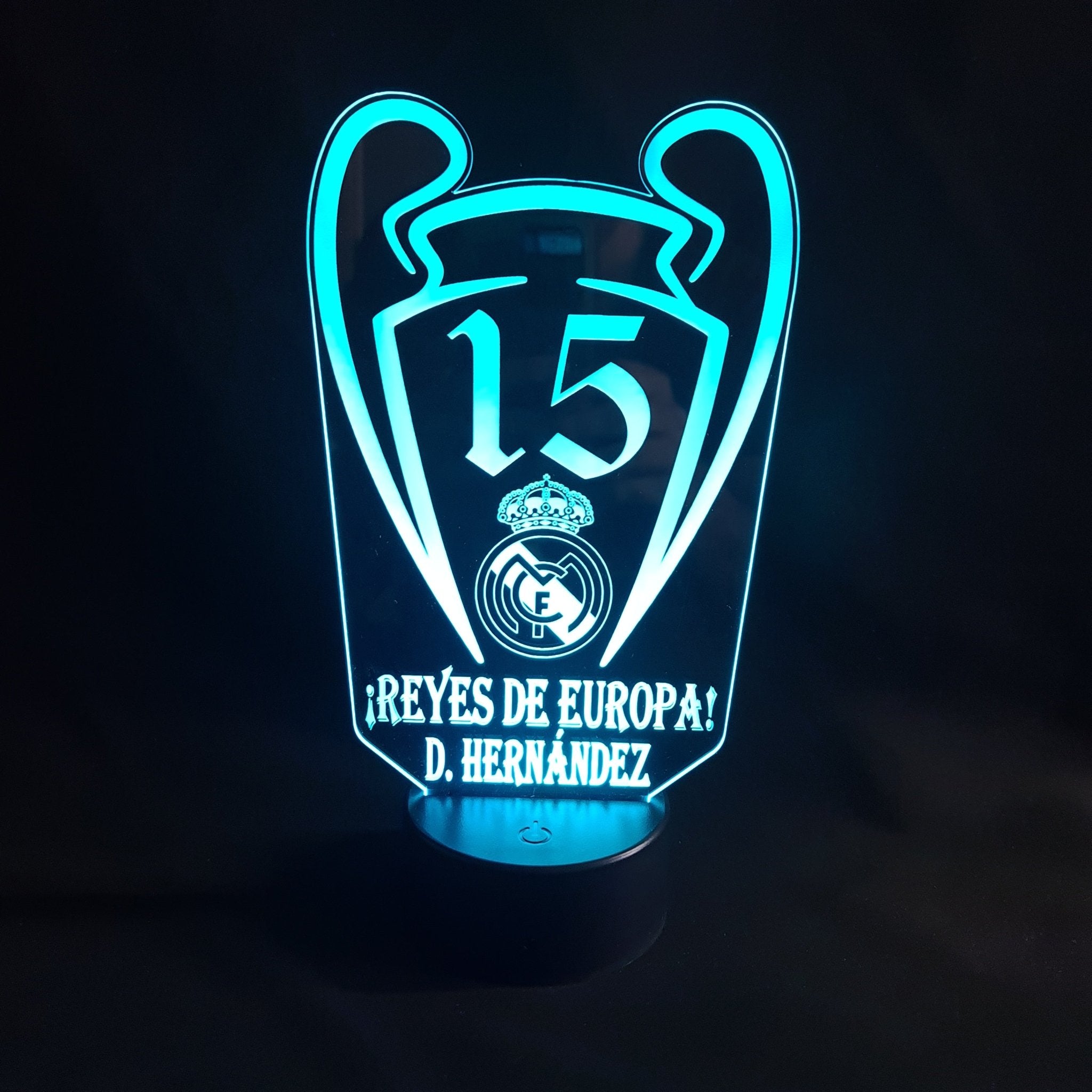 Lámpara Personalizada Champions personalizado de decoraconlaser
