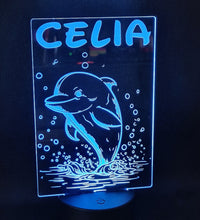 Lámpara Personalizada Delfín – Luz LED Decorativa en Acrílico personalizado de decoraconlaser