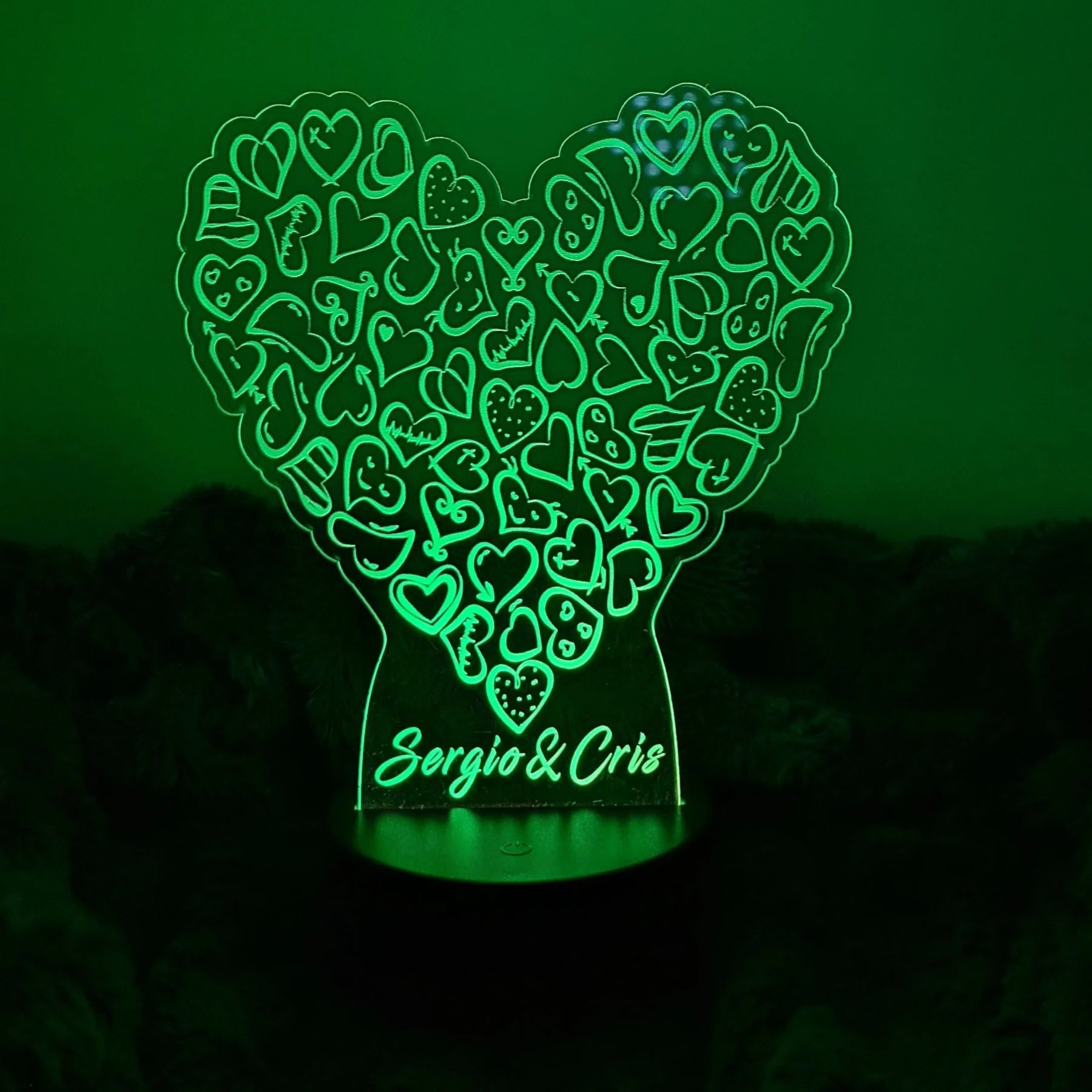 Lámpara San Valentín personalizado de decoraconlaser