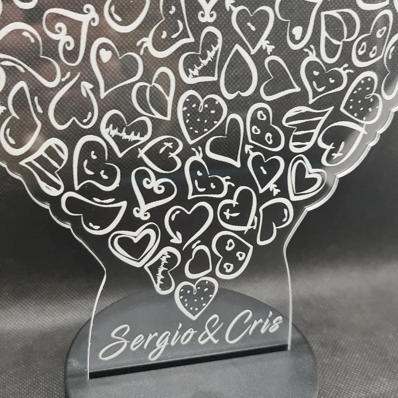 Lámpara San Valentín personalizado de decoraconlaser