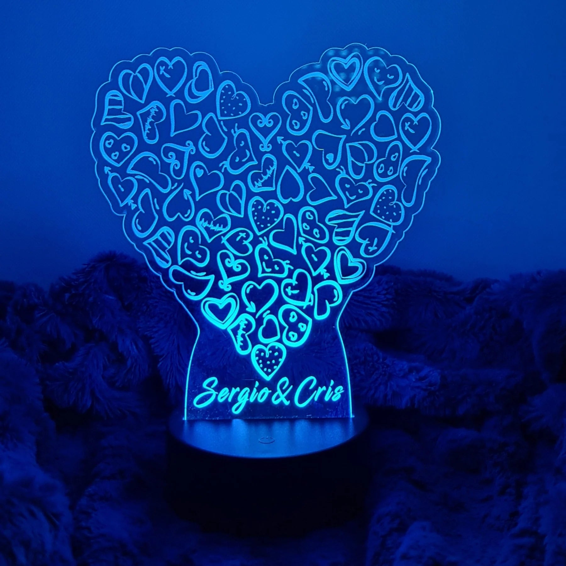 Lámpara San Valentín personalizado de decoraconlaser