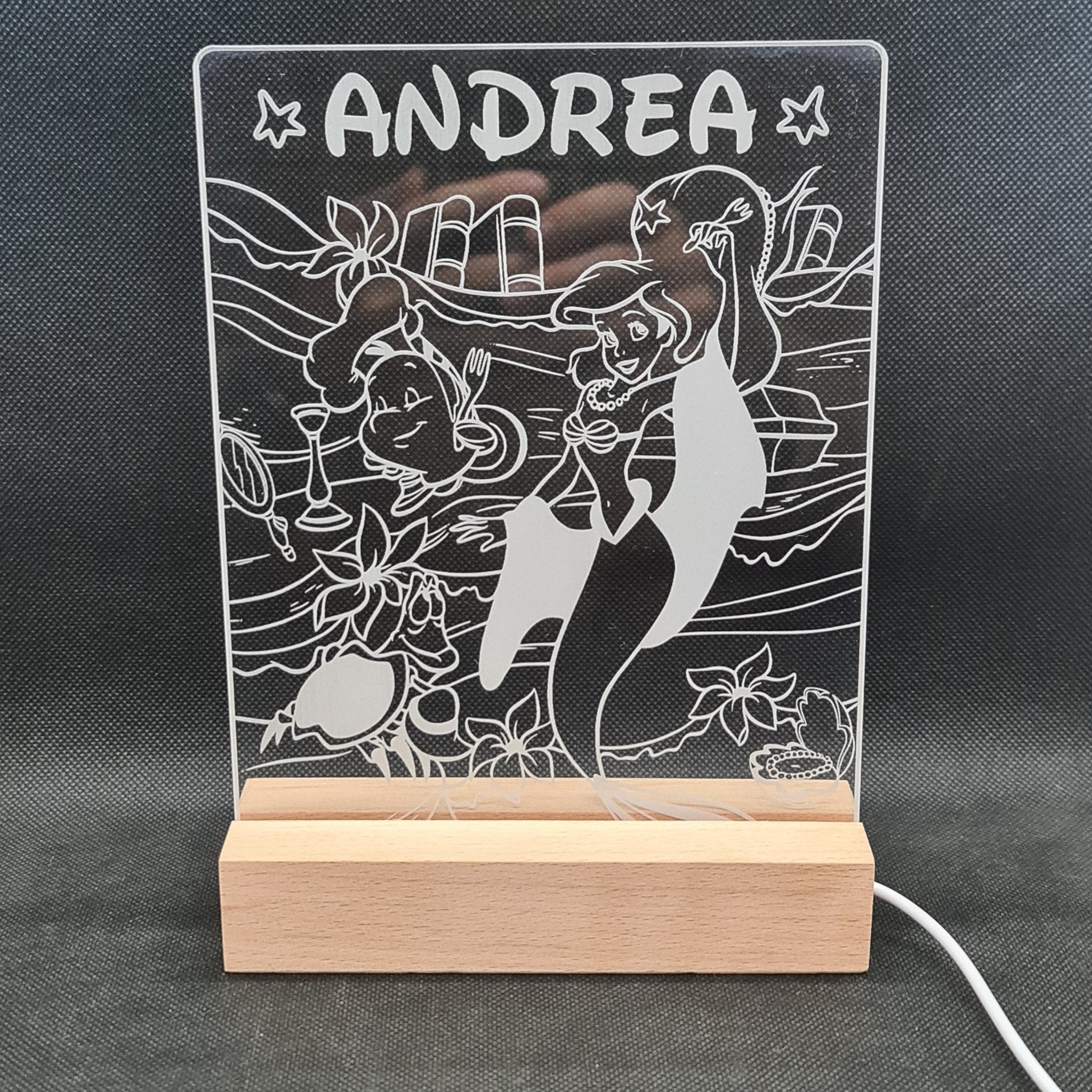 Lámpara Sirenita personalizado de decoraconlaser