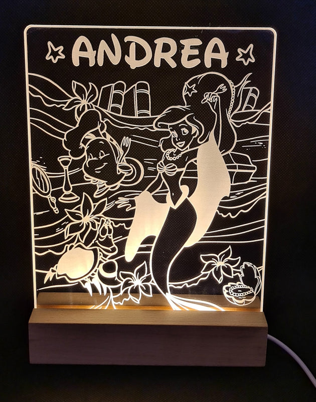 Lámpara Sirenita personalizado de decoraconlaser