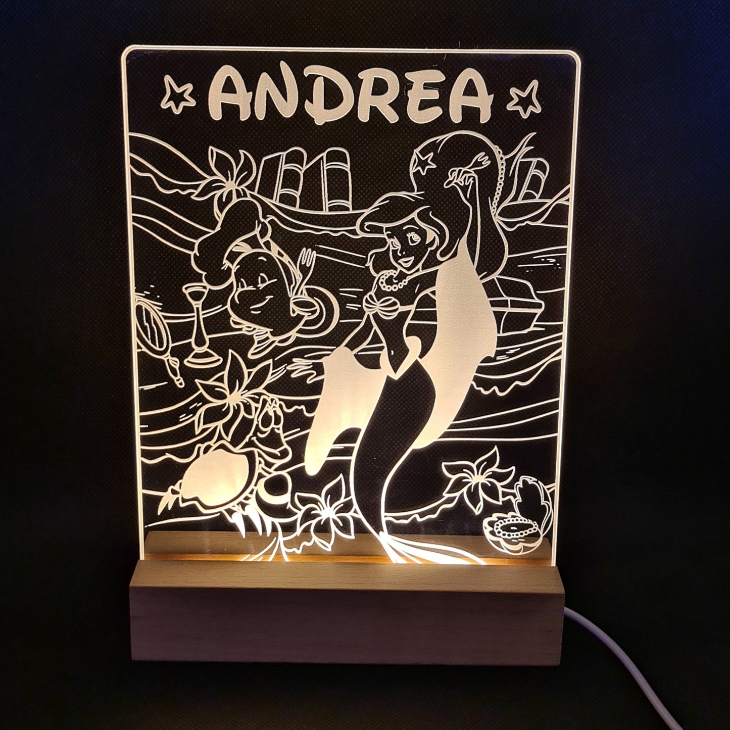 Lámpara Sirenita personalizado de decoraconlaser
