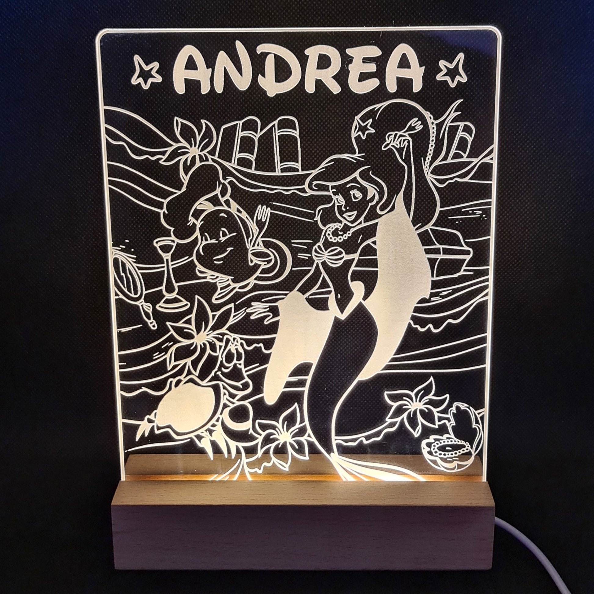 Lámpara Sirenita personalizado de decoraconlaser