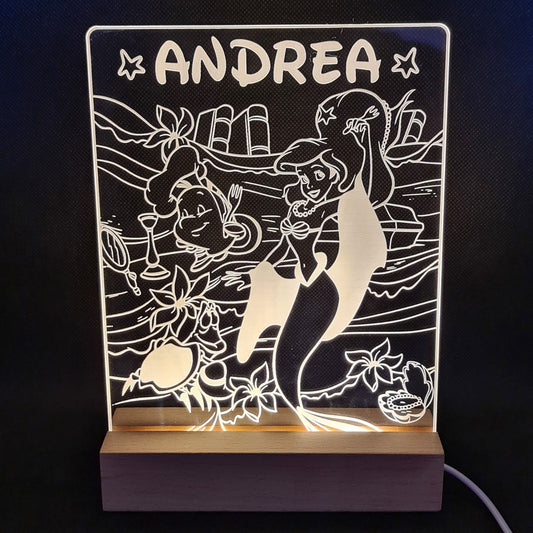 Lámpara Sirenita personalizado de decoraconlaser