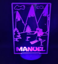 Lámpara Ski personalizado de decoraconlaser