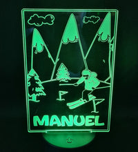 Lámpara Ski personalizado de decoraconlaser