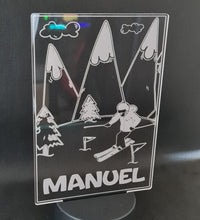 Lámpara Ski personalizado de decoraconlaser