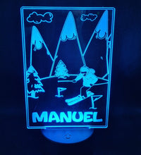 Lámpara Ski personalizado de decoraconlaser