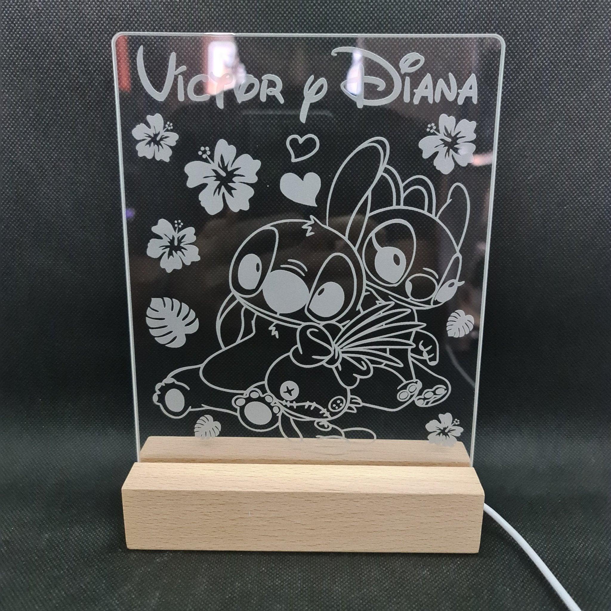 Lámpara Stitch personalizado de decoraconlaser
