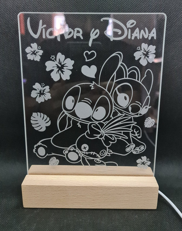 Lámpara Stitch personalizado de decoraconlaser