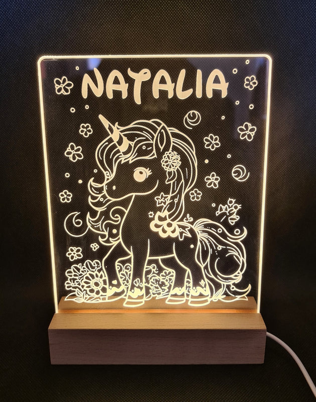 Lámpara Unicornio personalizado de decoraconlaser